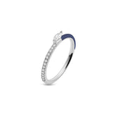 Tiny Silver Joy Marquise Ring, White Rhodium, Natural White Topaz + Give Joy Gift